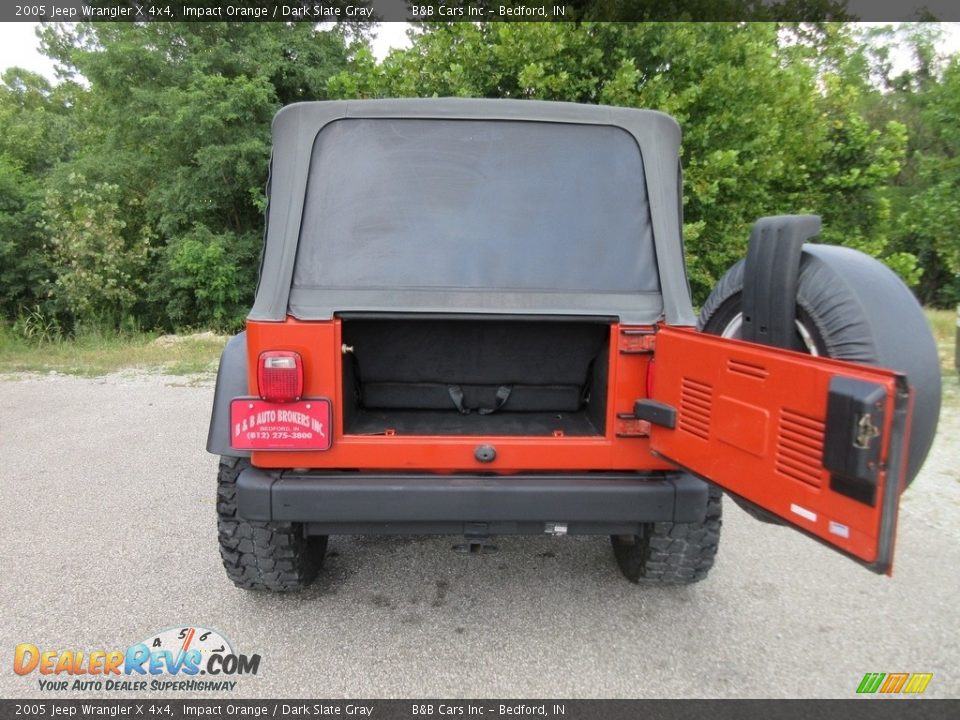 2005 Jeep Wrangler X 4x4 Impact Orange / Dark Slate Gray Photo #17
