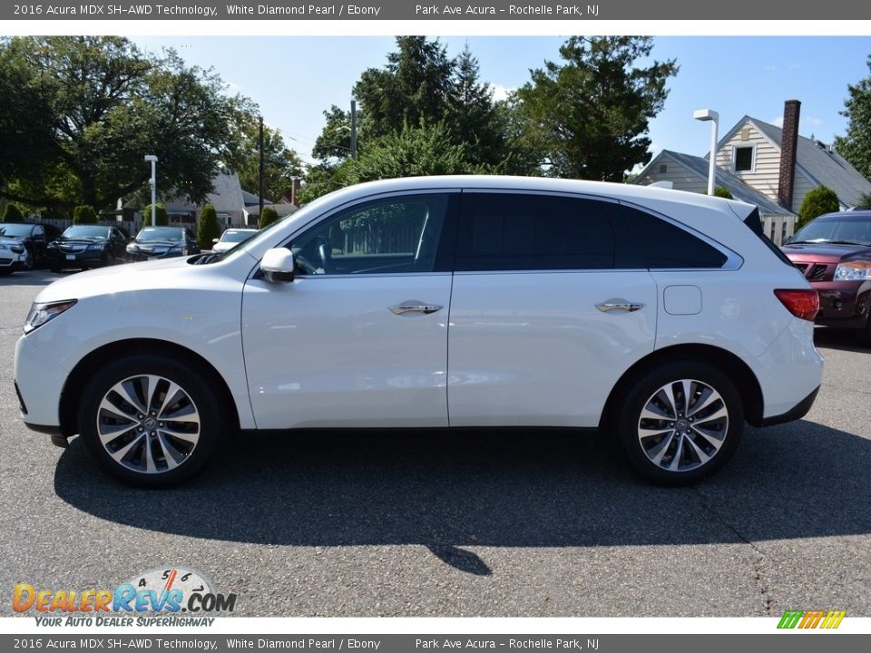2016 Acura MDX SH-AWD Technology White Diamond Pearl / Ebony Photo #6