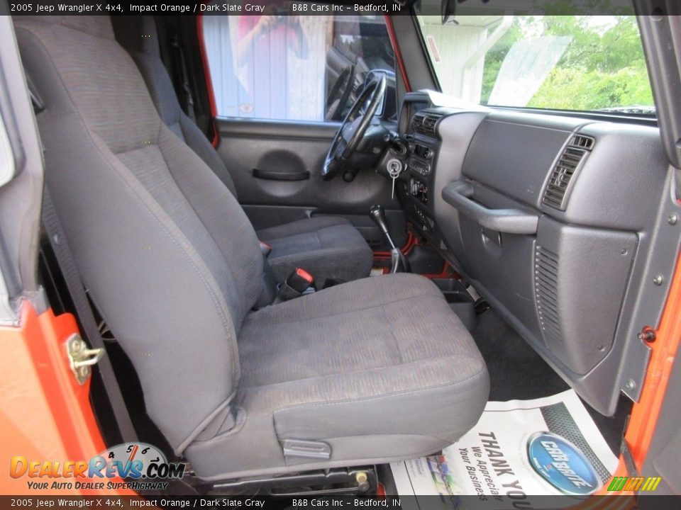 2005 Jeep Wrangler X 4x4 Impact Orange / Dark Slate Gray Photo #22