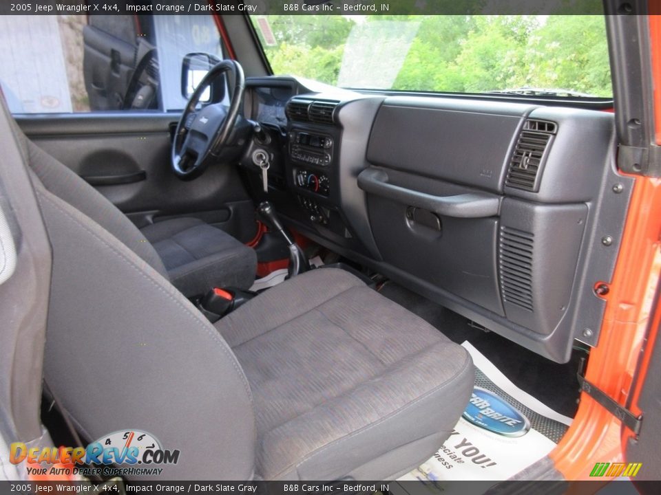 2005 Jeep Wrangler X 4x4 Impact Orange / Dark Slate Gray Photo #23