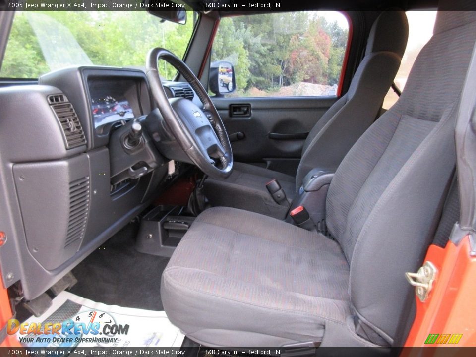 2005 Jeep Wrangler X 4x4 Impact Orange / Dark Slate Gray Photo #26