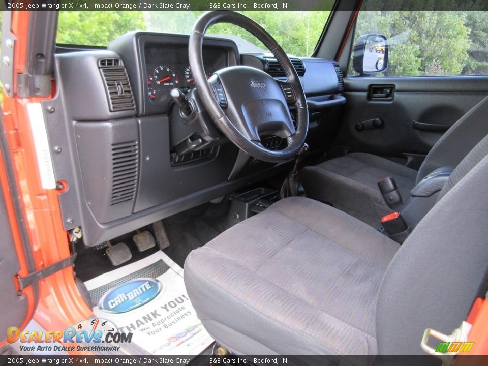 2005 Jeep Wrangler X 4x4 Impact Orange / Dark Slate Gray Photo #27