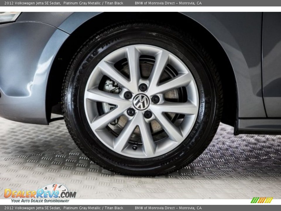 2012 Volkswagen Jetta SE Sedan Platinum Gray Metallic / Titan Black Photo #8