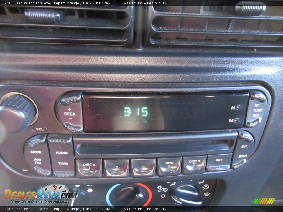 2005 Jeep Wrangler X 4x4 Impact Orange / Dark Slate Gray Photo #35