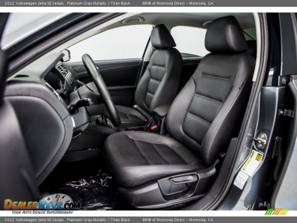 2012 Volkswagen Jetta SE Sedan Platinum Gray Metallic / Titan Black Photo #16