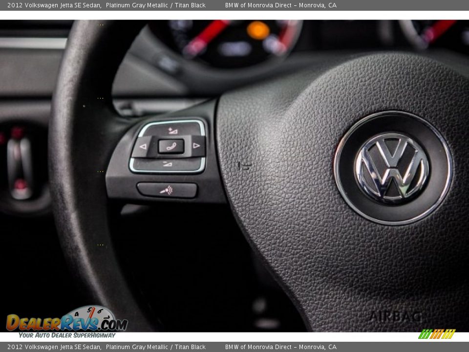 2012 Volkswagen Jetta SE Sedan Platinum Gray Metallic / Titan Black Photo #17
