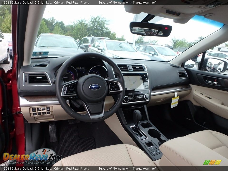 Ivory Interior - 2018 Subaru Outback 2.5i Limited Photo #13