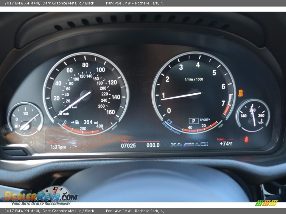 2017 BMW X4 M40i Dark Graphite Metallic / Black Photo #21