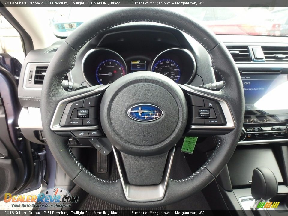 2018 Subaru Outback 2.5i Premium Twilight Blue Metallic / Black Photo #17