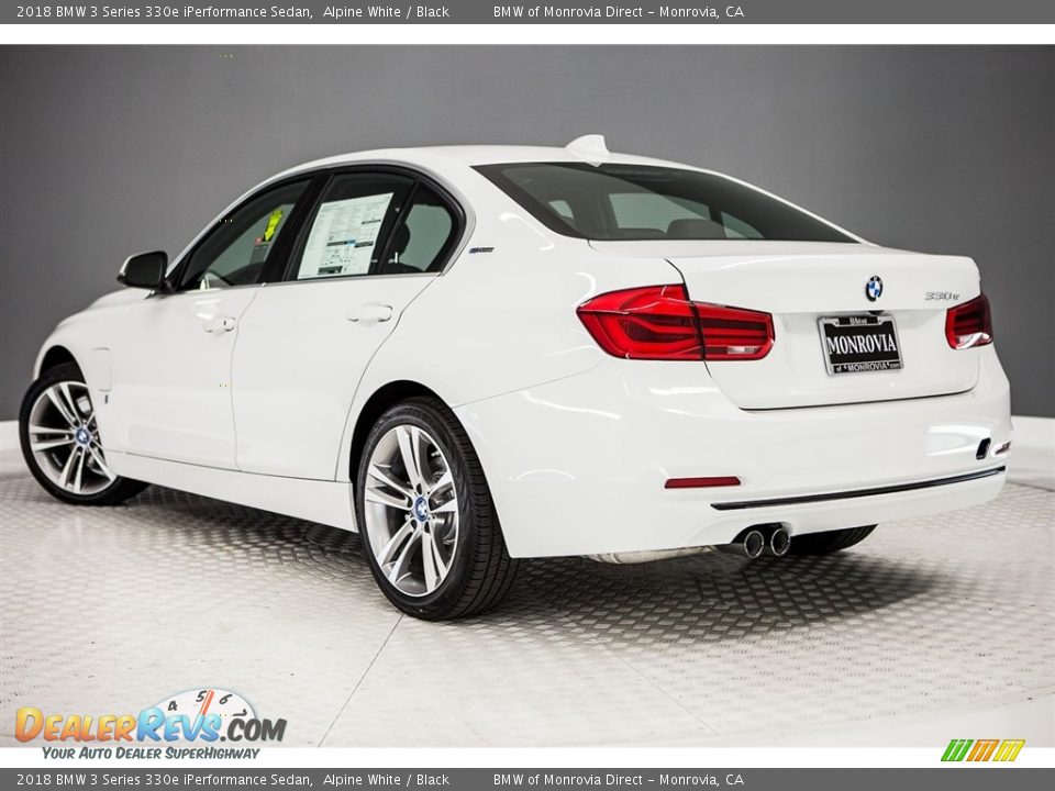 2018 BMW 3 Series 330e iPerformance Sedan Alpine White / Black Photo #3