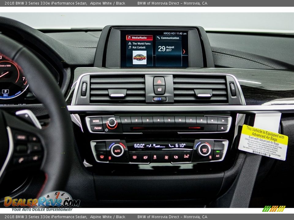 2018 BMW 3 Series 330e iPerformance Sedan Alpine White / Black Photo #6