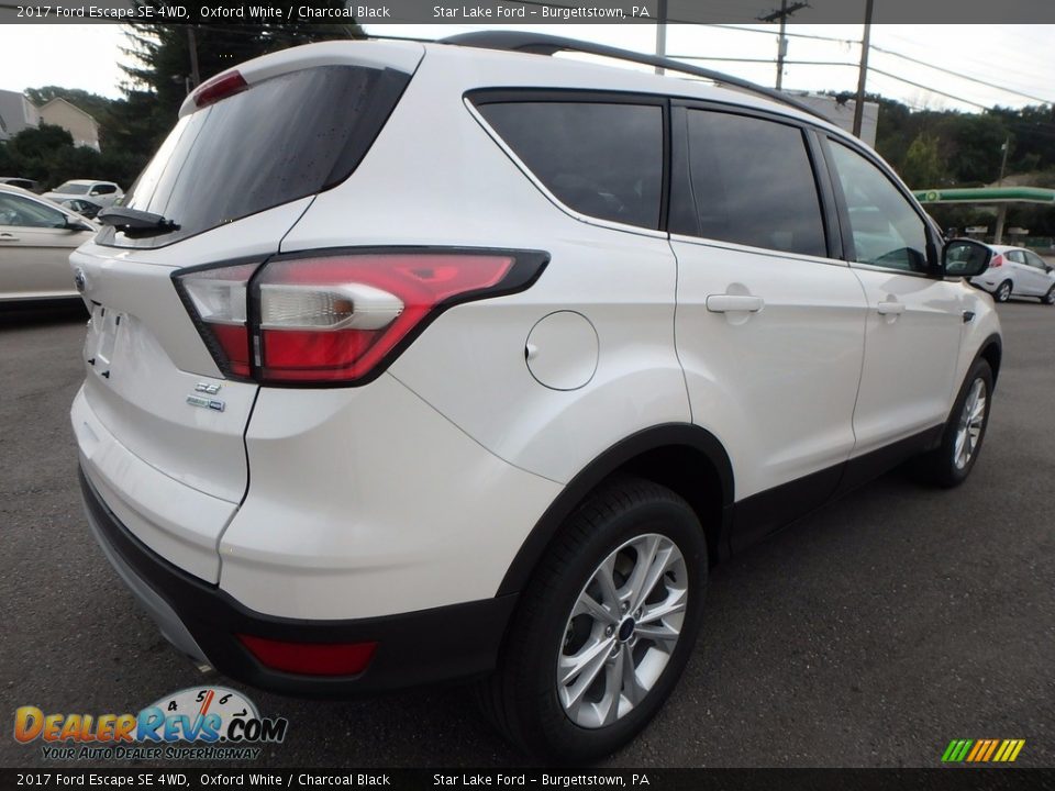 2017 Ford Escape SE 4WD Oxford White / Charcoal Black Photo #5