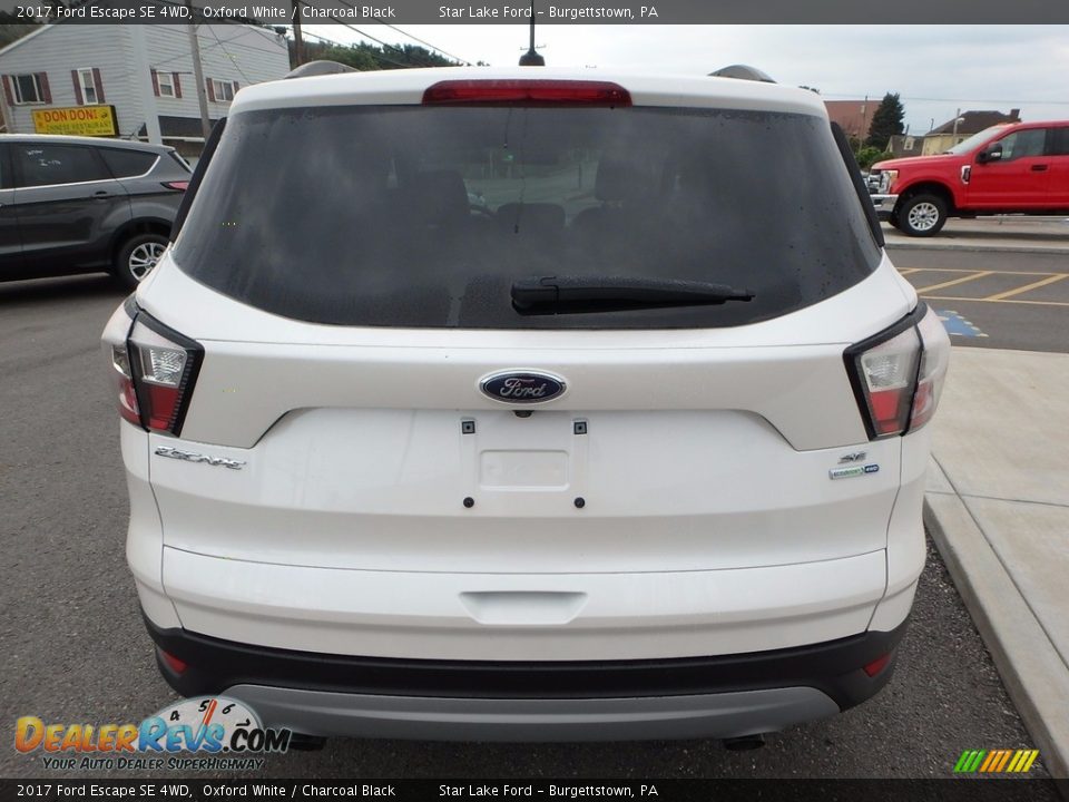 2017 Ford Escape SE 4WD Oxford White / Charcoal Black Photo #6