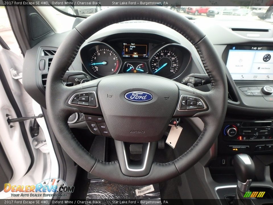 2017 Ford Escape SE 4WD Oxford White / Charcoal Black Photo #15