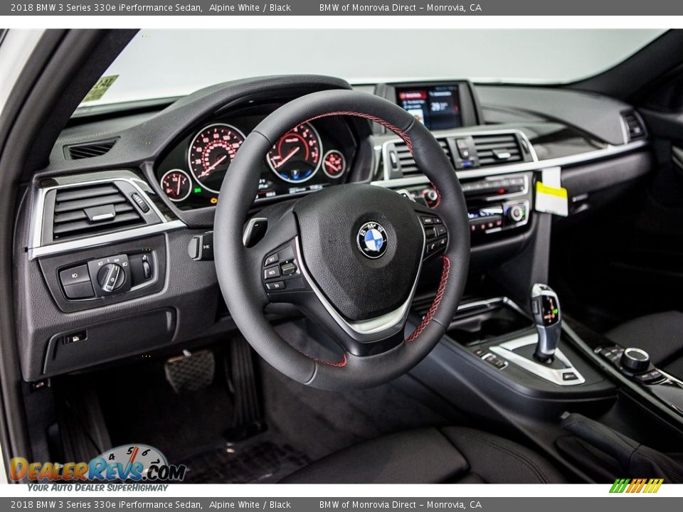 2018 BMW 3 Series 330e iPerformance Sedan Alpine White / Black Photo #5
