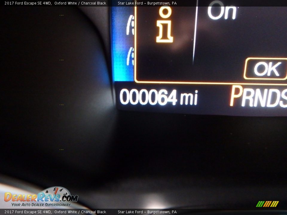 2017 Ford Escape SE 4WD Oxford White / Charcoal Black Photo #20