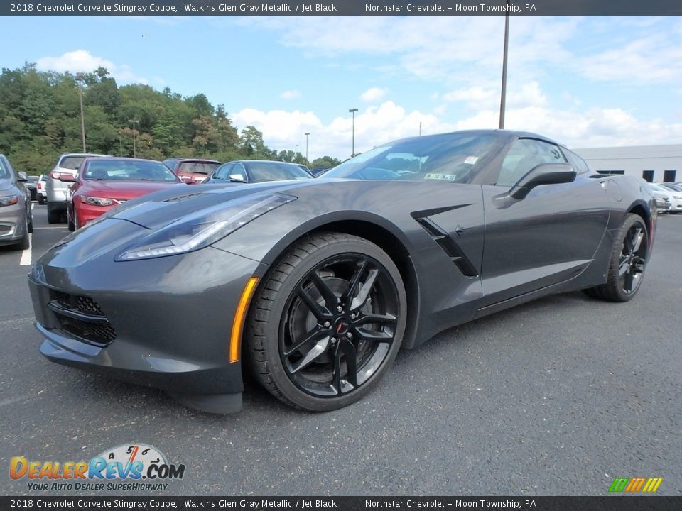2018 Chevrolet Corvette Stingray Coupe Watkins Glen Gray Metallic / Jet Black Photo #1