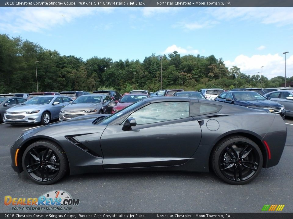 2018 Chevrolet Corvette Stingray Coupe Watkins Glen Gray Metallic / Jet Black Photo #9
