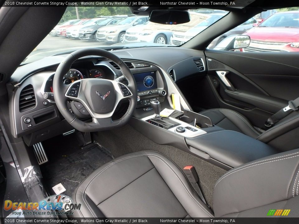 2018 Chevrolet Corvette Stingray Coupe Watkins Glen Gray Metallic / Jet Black Photo #12
