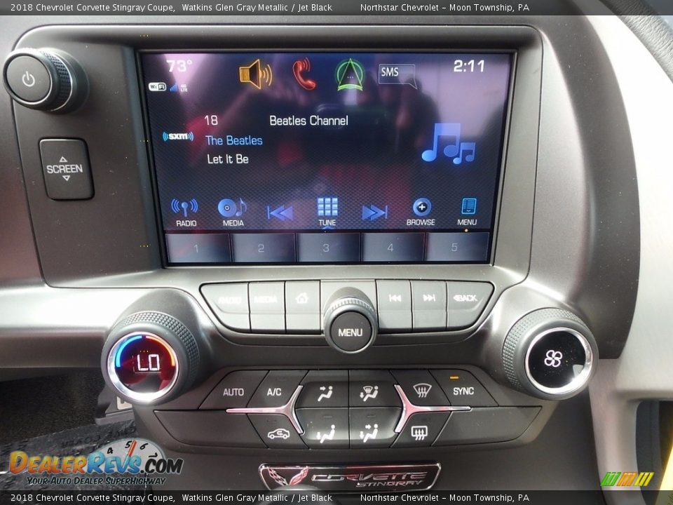 2018 Chevrolet Corvette Stingray Coupe Watkins Glen Gray Metallic / Jet Black Photo #18
