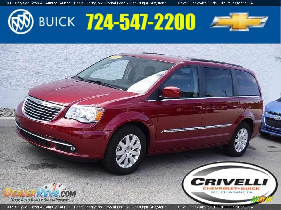 2016 Chrysler Town & Country Touring Deep Cherry Red Crystal Pearl / Black/Light Graystone Photo #1