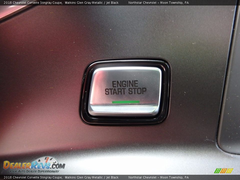 2018 Chevrolet Corvette Stingray Coupe Watkins Glen Gray Metallic / Jet Black Photo #20