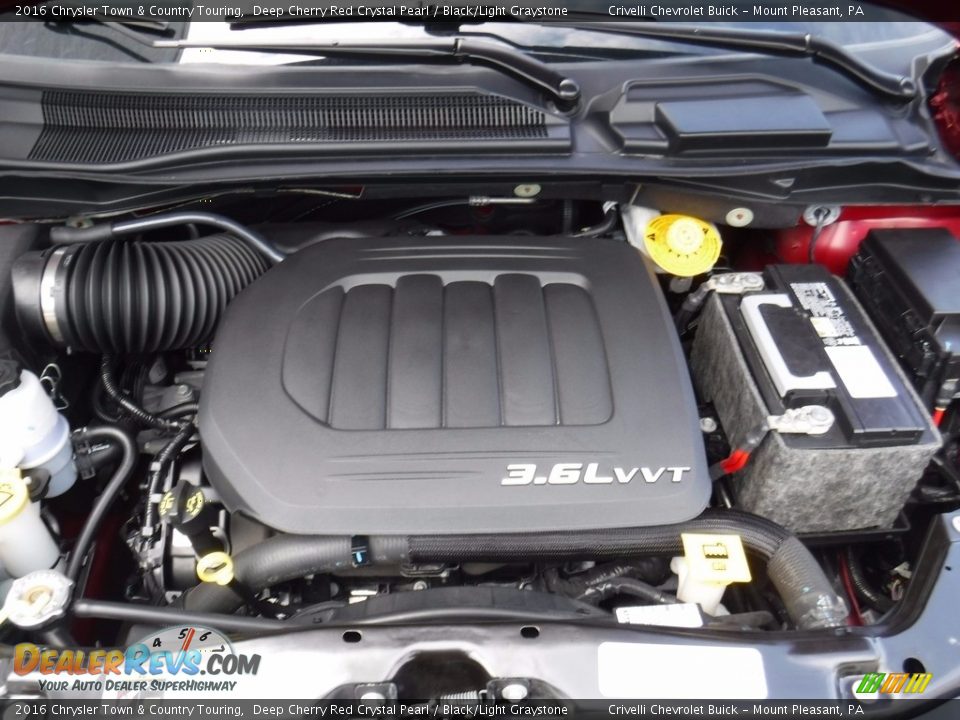 2016 Chrysler Town & Country Touring Deep Cherry Red Crystal Pearl / Black/Light Graystone Photo #11