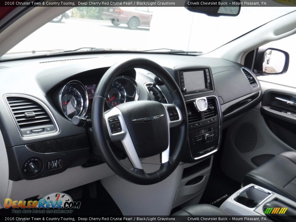 2016 Chrysler Town & Country Touring Deep Cherry Red Crystal Pearl / Black/Light Graystone Photo #13