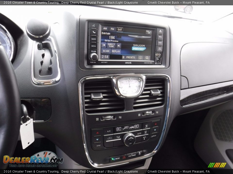 2016 Chrysler Town & Country Touring Deep Cherry Red Crystal Pearl / Black/Light Graystone Photo #18