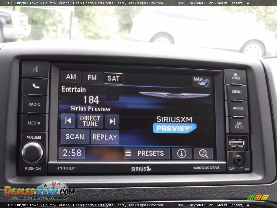 2016 Chrysler Town & Country Touring Deep Cherry Red Crystal Pearl / Black/Light Graystone Photo #19