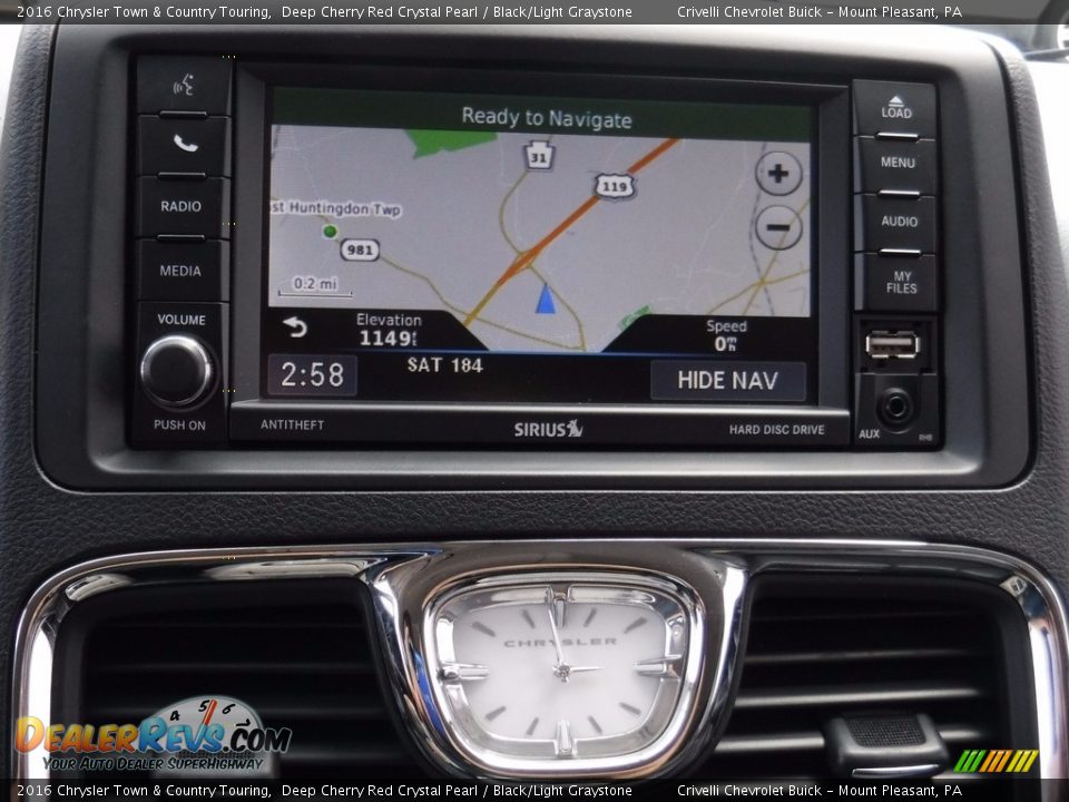 2016 Chrysler Town & Country Touring Deep Cherry Red Crystal Pearl / Black/Light Graystone Photo #20