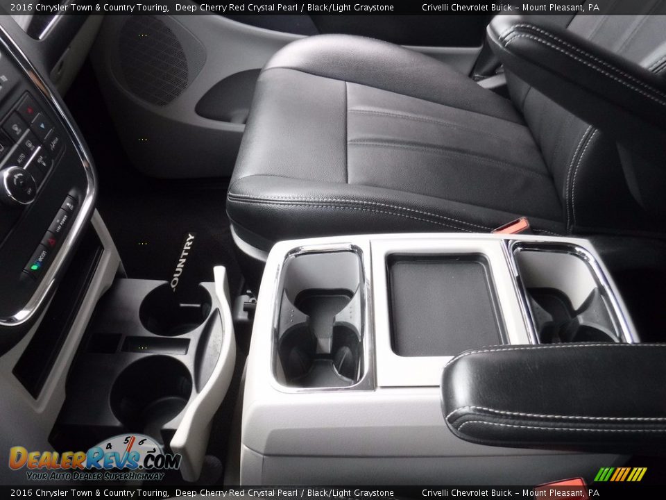 2016 Chrysler Town & Country Touring Deep Cherry Red Crystal Pearl / Black/Light Graystone Photo #22