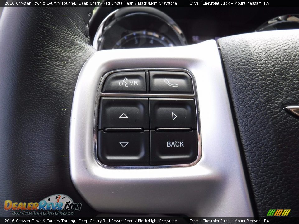 2016 Chrysler Town & Country Touring Deep Cherry Red Crystal Pearl / Black/Light Graystone Photo #27