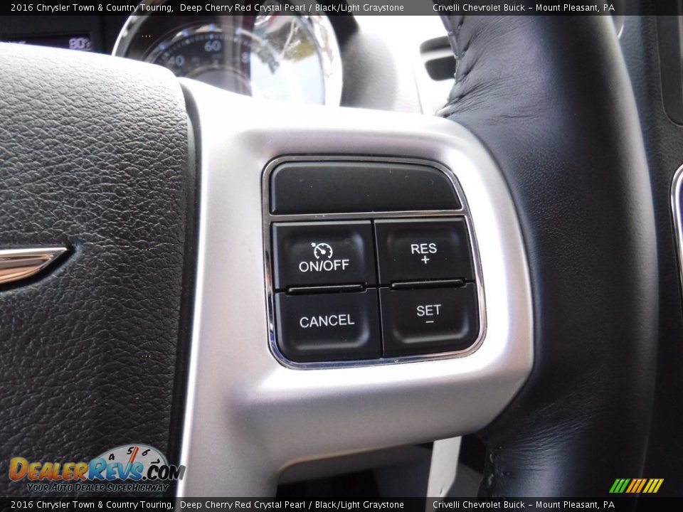2016 Chrysler Town & Country Touring Deep Cherry Red Crystal Pearl / Black/Light Graystone Photo #28