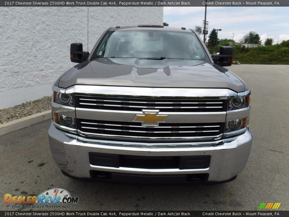 2017 Chevrolet Silverado 2500HD Work Truck Double Cab 4x4 Pepperdust Metallic / Dark Ash/Jet Black Photo #6