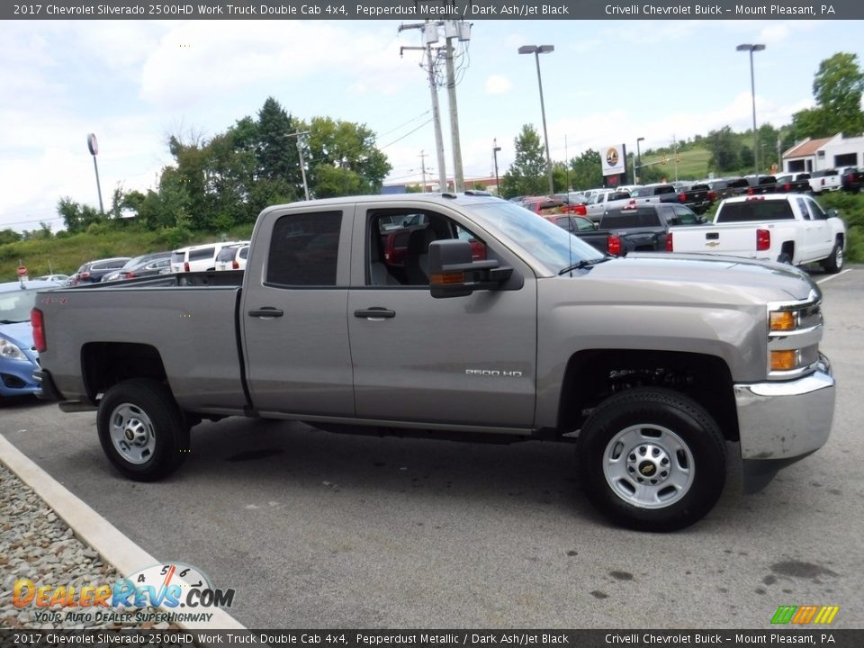 2017 Chevrolet Silverado 2500HD Work Truck Double Cab 4x4 Pepperdust Metallic / Dark Ash/Jet Black Photo #8