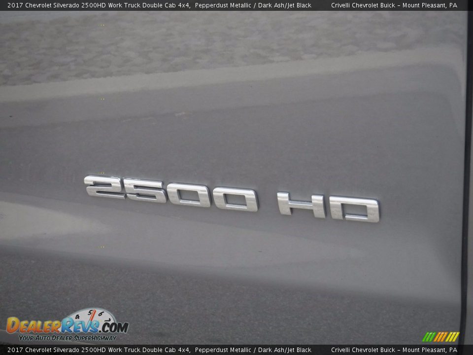 2017 Chevrolet Silverado 2500HD Work Truck Double Cab 4x4 Pepperdust Metallic / Dark Ash/Jet Black Photo #9