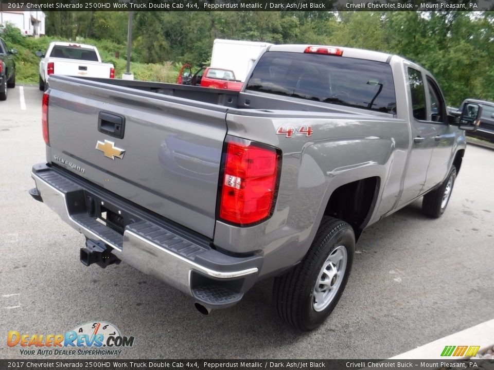2017 Chevrolet Silverado 2500HD Work Truck Double Cab 4x4 Pepperdust Metallic / Dark Ash/Jet Black Photo #10