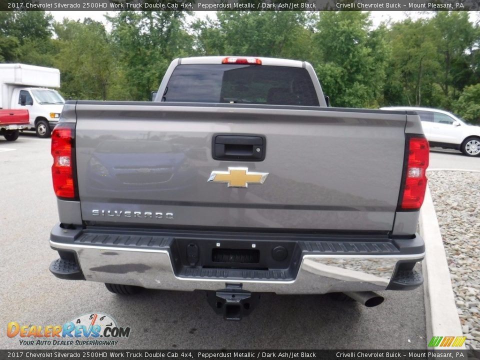 2017 Chevrolet Silverado 2500HD Work Truck Double Cab 4x4 Pepperdust Metallic / Dark Ash/Jet Black Photo #11