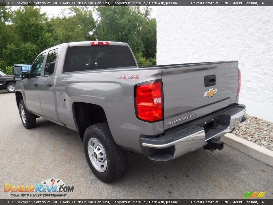 2017 Chevrolet Silverado 2500HD Work Truck Double Cab 4x4 Pepperdust Metallic / Dark Ash/Jet Black Photo #12