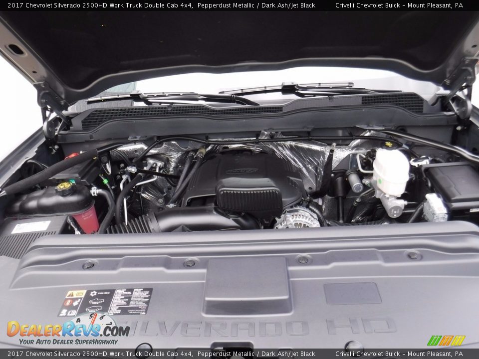 2017 Chevrolet Silverado 2500HD Work Truck Double Cab 4x4 Pepperdust Metallic / Dark Ash/Jet Black Photo #15