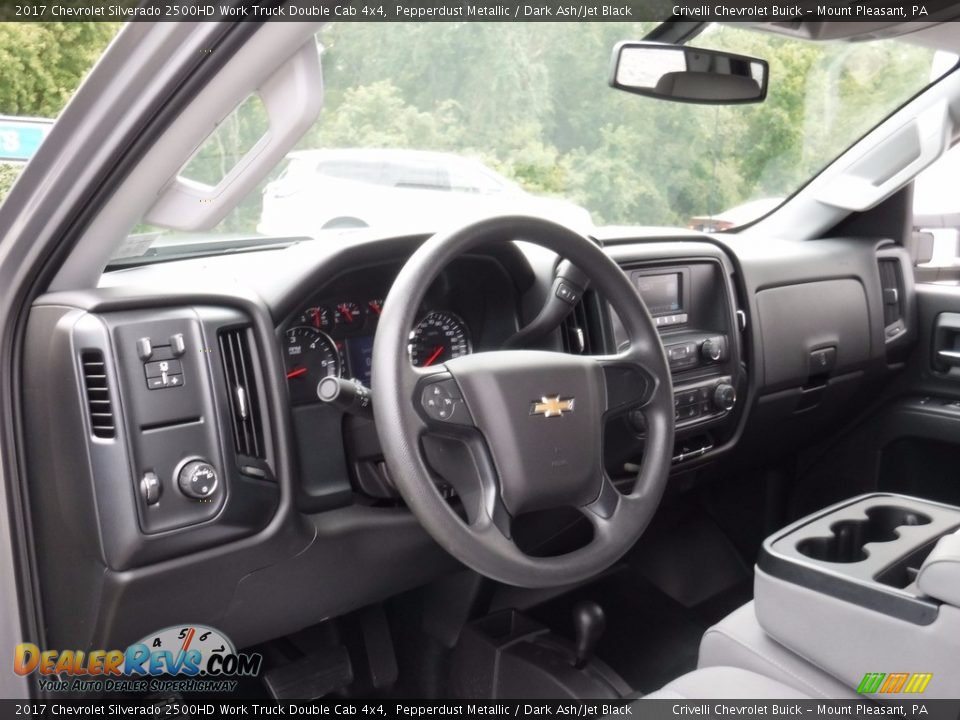 2017 Chevrolet Silverado 2500HD Work Truck Double Cab 4x4 Pepperdust Metallic / Dark Ash/Jet Black Photo #17