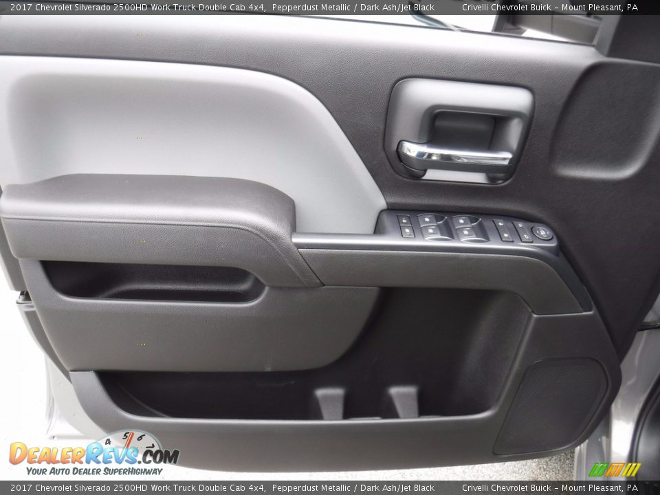 2017 Chevrolet Silverado 2500HD Work Truck Double Cab 4x4 Pepperdust Metallic / Dark Ash/Jet Black Photo #20