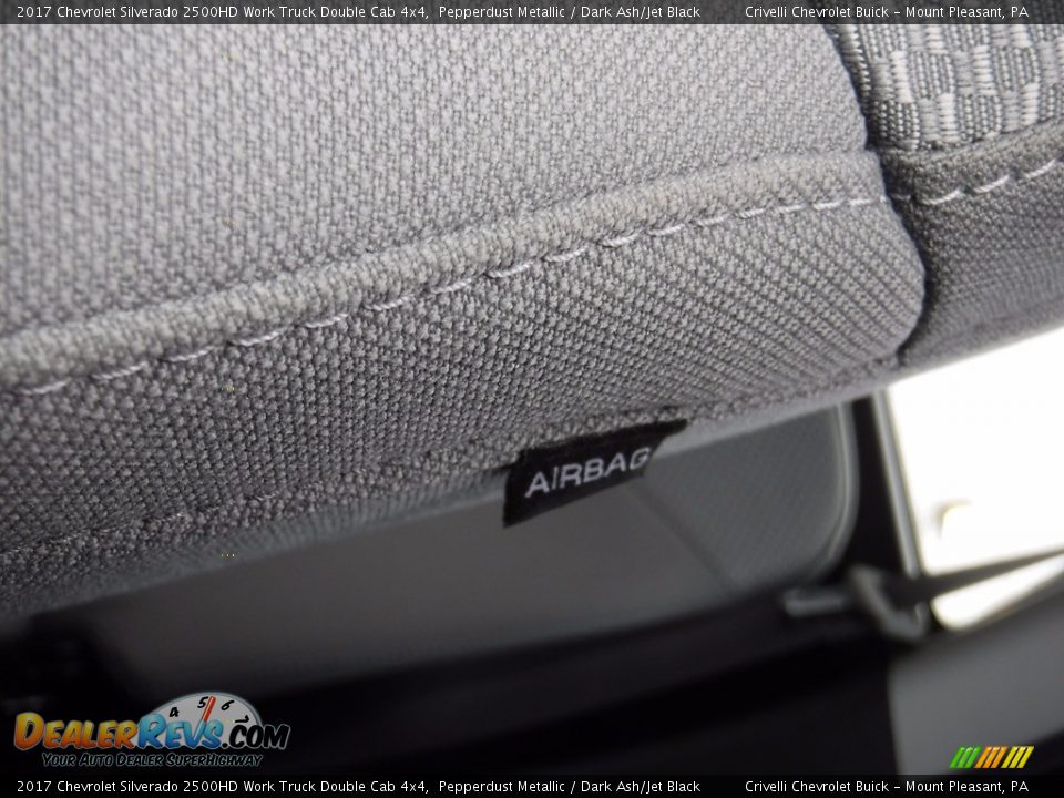 2017 Chevrolet Silverado 2500HD Work Truck Double Cab 4x4 Pepperdust Metallic / Dark Ash/Jet Black Photo #22