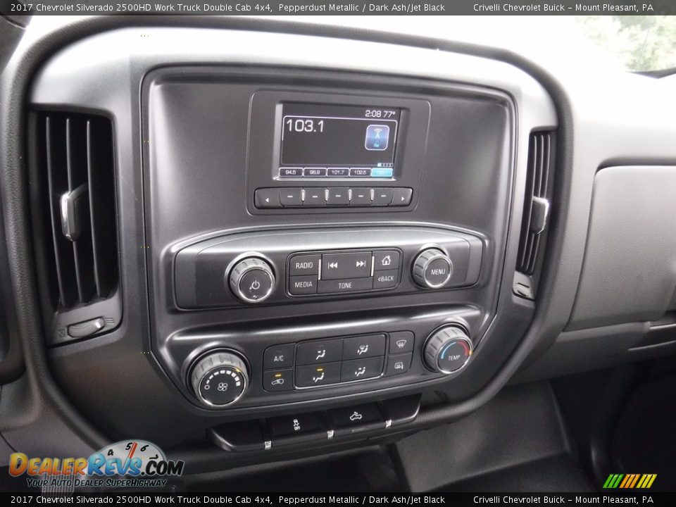 2017 Chevrolet Silverado 2500HD Work Truck Double Cab 4x4 Pepperdust Metallic / Dark Ash/Jet Black Photo #24