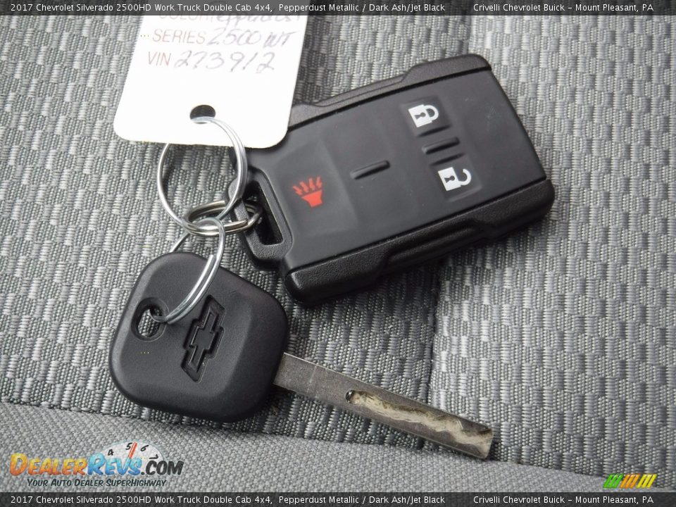 2017 Chevrolet Silverado 2500HD Work Truck Double Cab 4x4 Pepperdust Metallic / Dark Ash/Jet Black Photo #30