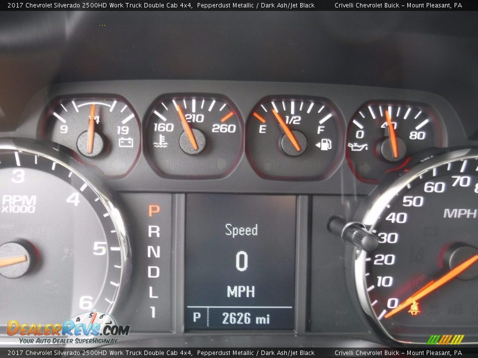 2017 Chevrolet Silverado 2500HD Work Truck Double Cab 4x4 Pepperdust Metallic / Dark Ash/Jet Black Photo #35
