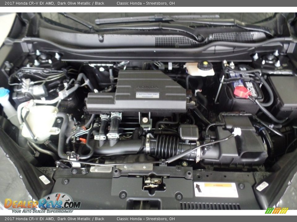 2017 Honda CR-V EX AWD Dark Olive Metallic / Black Photo #16
