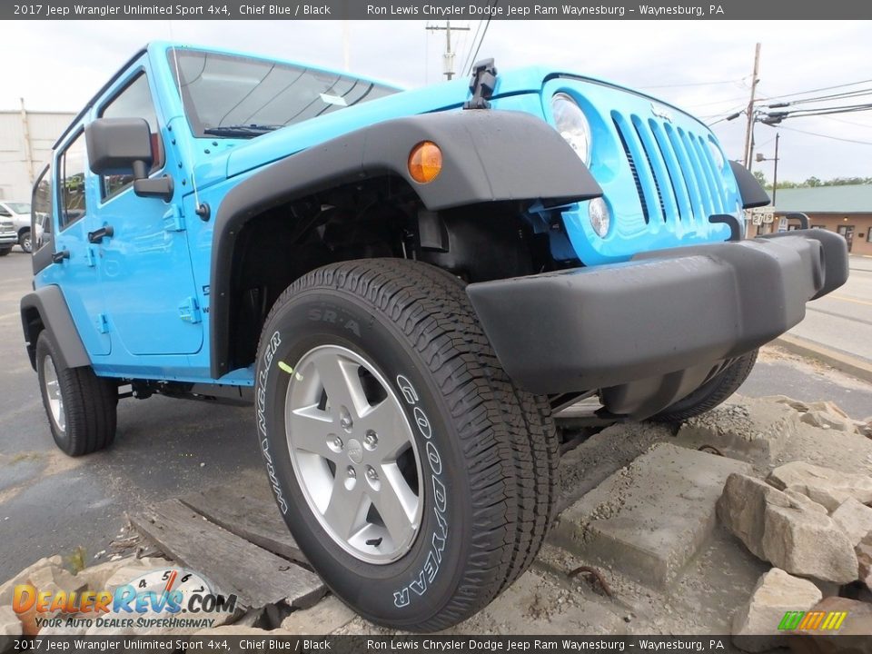 2017 Jeep Wrangler Unlimited Sport 4x4 Chief Blue / Black Photo #7