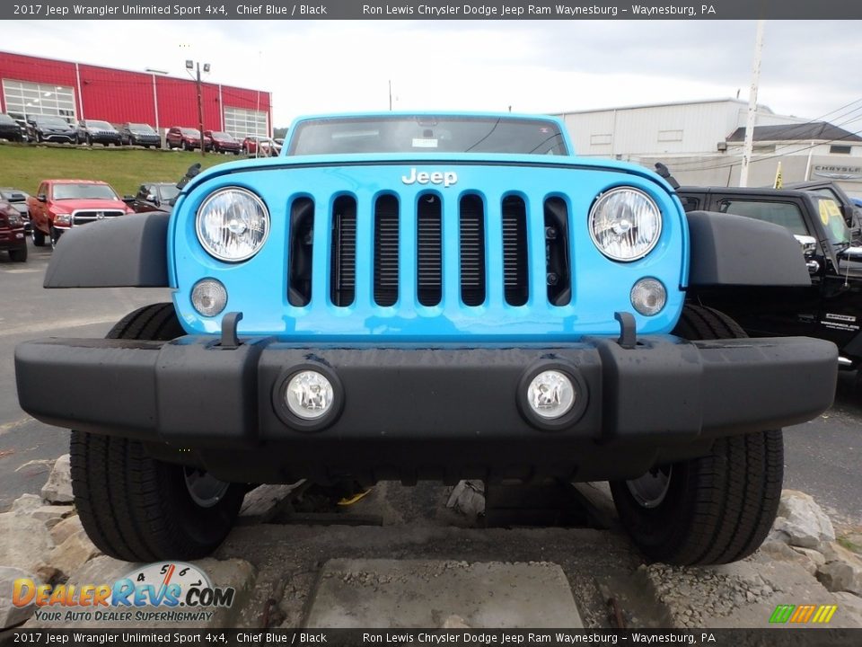 2017 Jeep Wrangler Unlimited Sport 4x4 Chief Blue / Black Photo #8